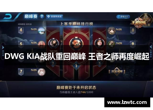 DWG KIA战队重回巅峰 王者之师再度崛起